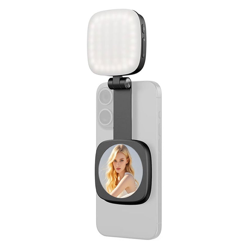 360 Justerbart Led Lys Med Spejl Perfekt Ring Light Til Video Makeup Selfies
