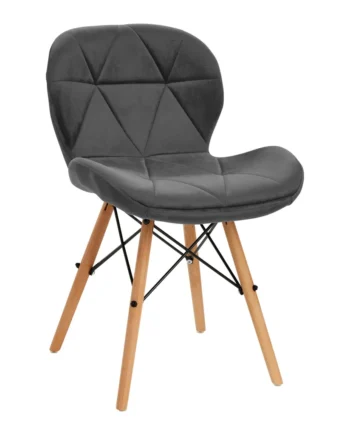 4rico Makeupstol 186 Grå Velour