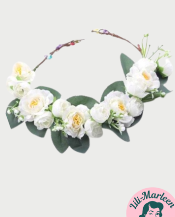 Blomsterkrans Offwhite Store Smukke Blomster Deluxe