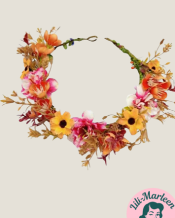 Blomsterkrans Sommerild Orange Gul   Pink