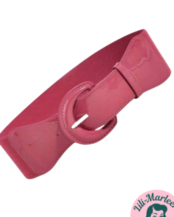 Bredt Elastisk Lakbælte Pink