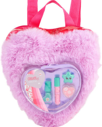 Create  Makeup Set Fluffy Backpack Love Purp 841009b