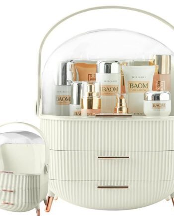 Elegant Kosmetik Makeup Holder Med Skuffer Håndtag