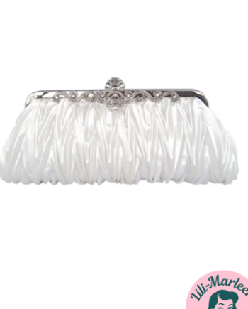 Fest Clutch Cocktailtaske Hvid Sød Festtaske Satin