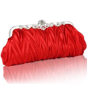 Fest Clutch Cocktailtaske Rød Sød Festtaske Satin