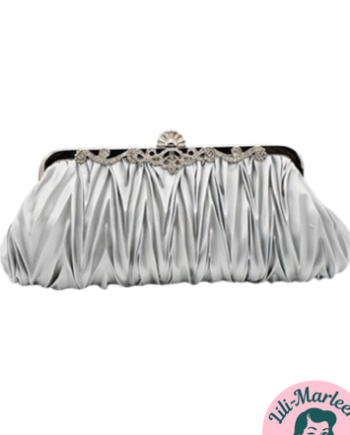 Fest Clutch Cocktailtaske Sølv Sød Festtaske Satin