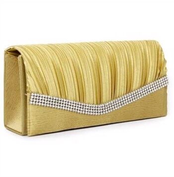 Fest Clutch Merleene Guld Satin