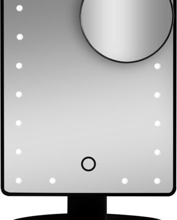 Gillian Jones Hollywoodspejl Med Lys Sugekopspejl Sort