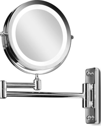 Gillian Jones Led Vægspejl Med Lys X10 Zoom Sølv