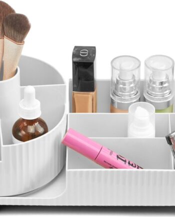 Gillian Jones Makeup Organizer Med Drejefunktion Hvid Stor