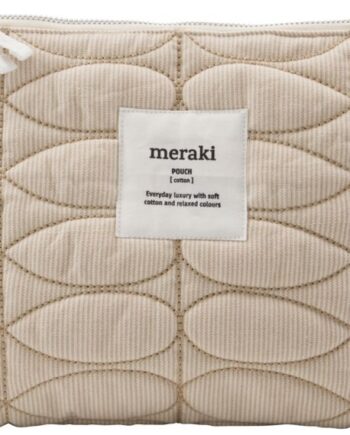 Makeup Pung Meraki Mentha Hvid Beige Quiltet Kosmetiktaske H20 L30