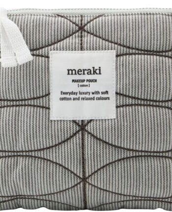 Makeup Pung Meraki Mentha Quiltet Bomuld Polyester Lys Grå Armygrøn 14x19x2