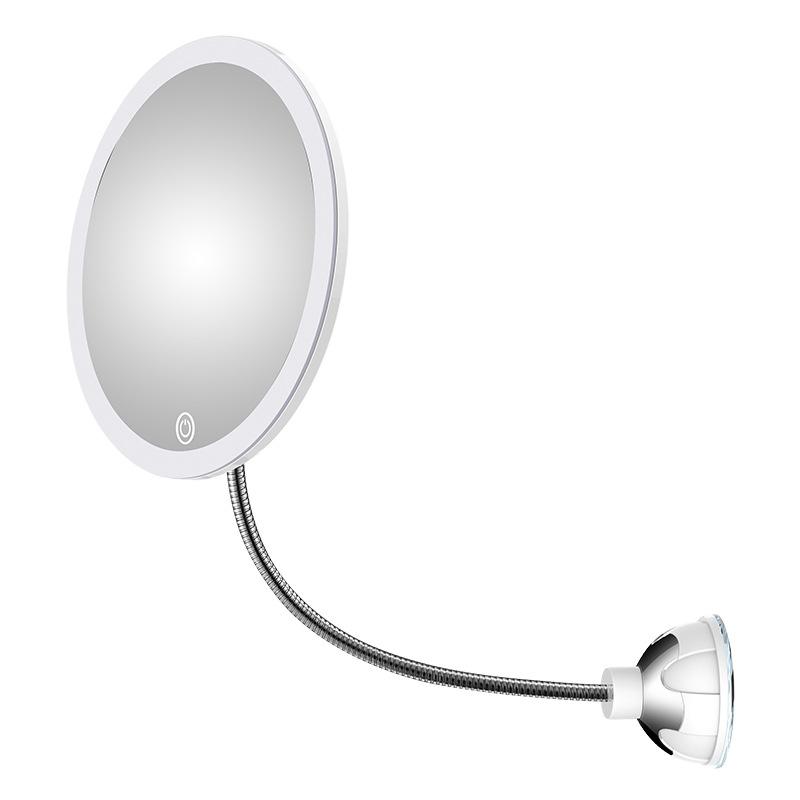 Makeup Spejl Led Zoom Med Sugekop Fleksibel Arm