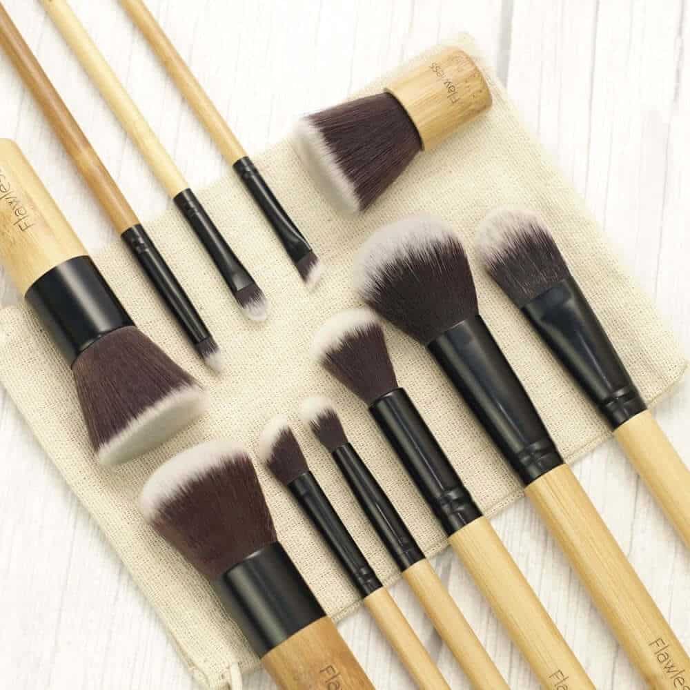 Makeupsæt Bambus Dele