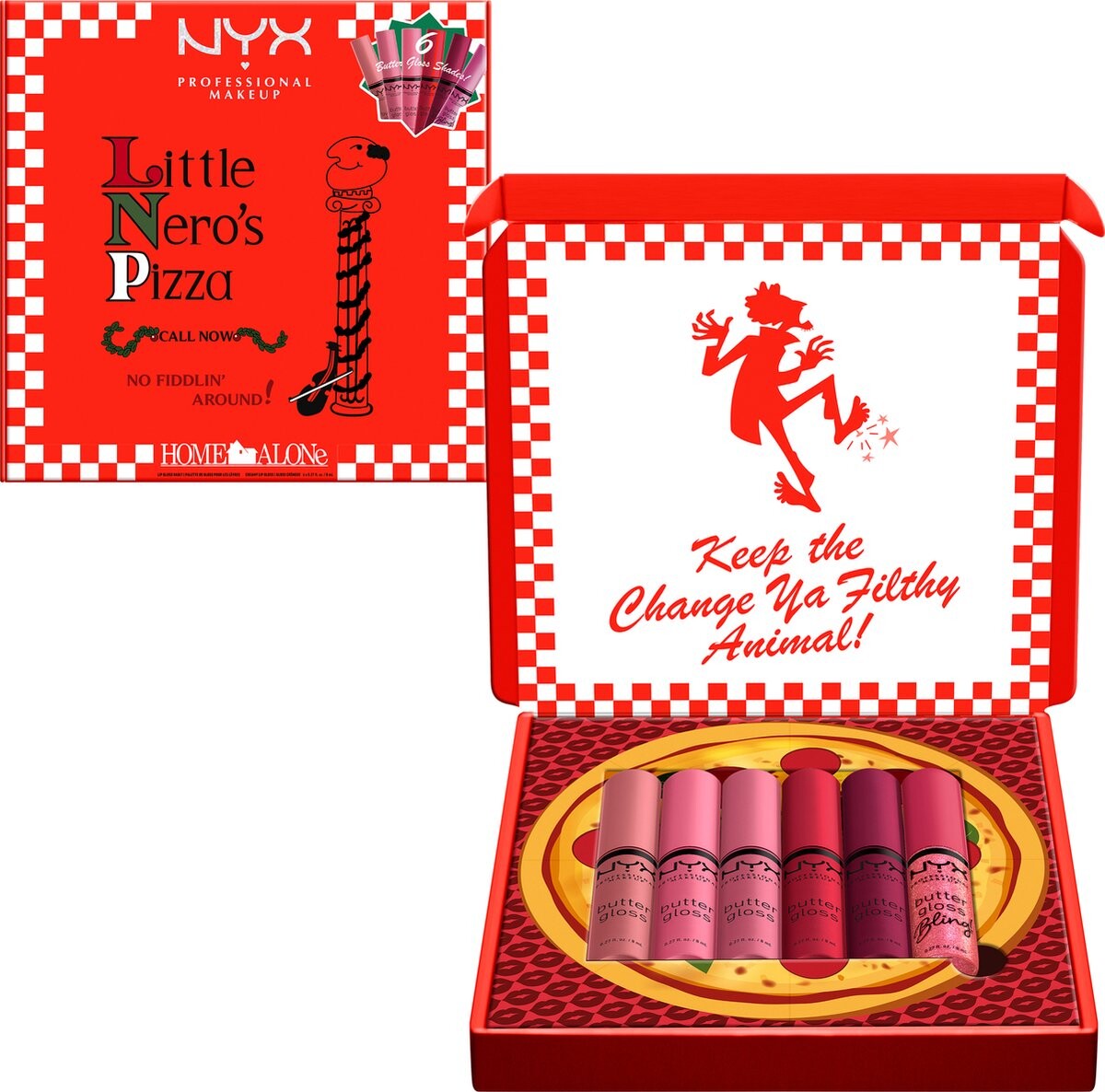 Nyx Professional Butter Gloss Pizza Box Makeup Gift Box