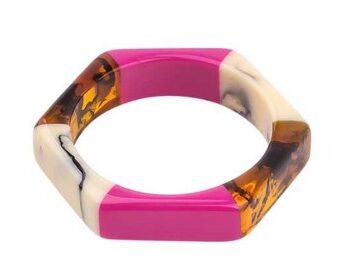 Plastik Armring Sekskant Pink