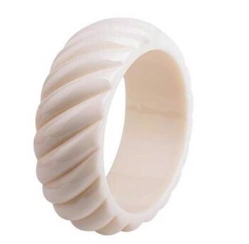 Plastik Armring Vintage Colorful Resin Creme