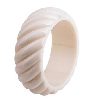 Plastik Armring Vintage Colorful Resin Creme
