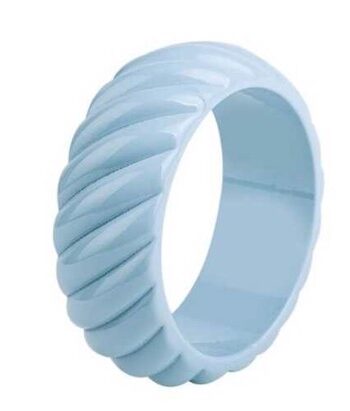 Plastik Armring Vintage Colorful Resin Lyseblå