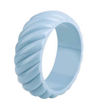 Plastik Armring Vintage Colorful Resin Lyseblå