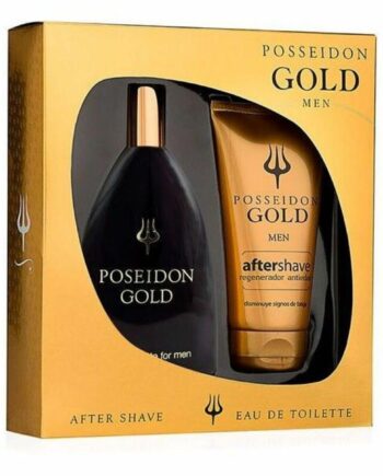 Poseidon Gold For Men Gaveæske Med Eau Toilette Aftershave Dele