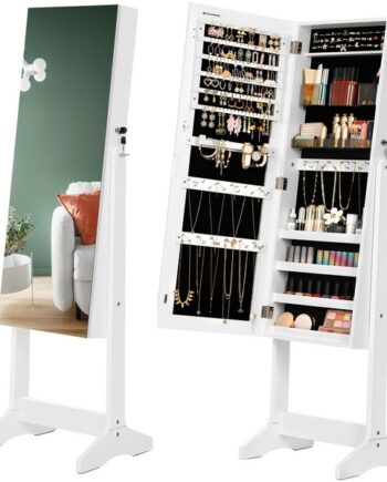 Smykkeskab Spejlskab Med Rum Til Makeup Smykker Hvid Smykkeopbevaring Daily Living