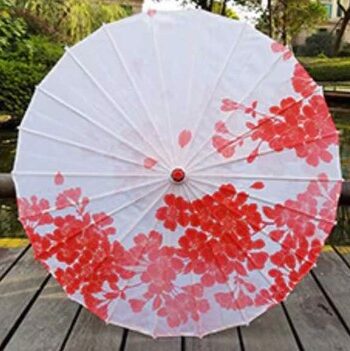 Solparaply Parasol Vintage Paraply Parasol Rød Flora